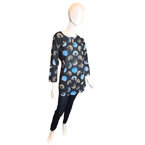 NWT CUPCAKE International Tunic Top Small Black Cotton - Picture 2 of 12